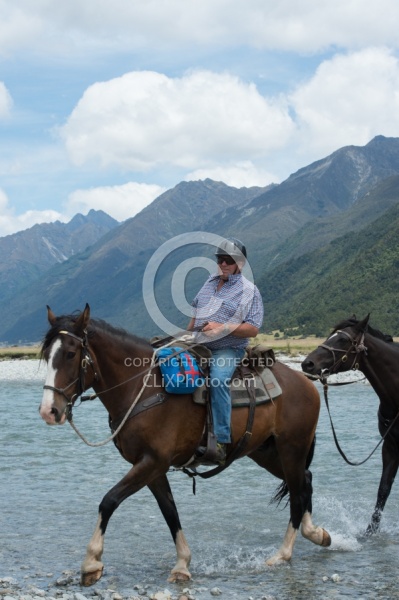 John on the Day Ride From Boundary Hut, Wild Womens Expeditions with Adventure Horse Trekking New Zealand